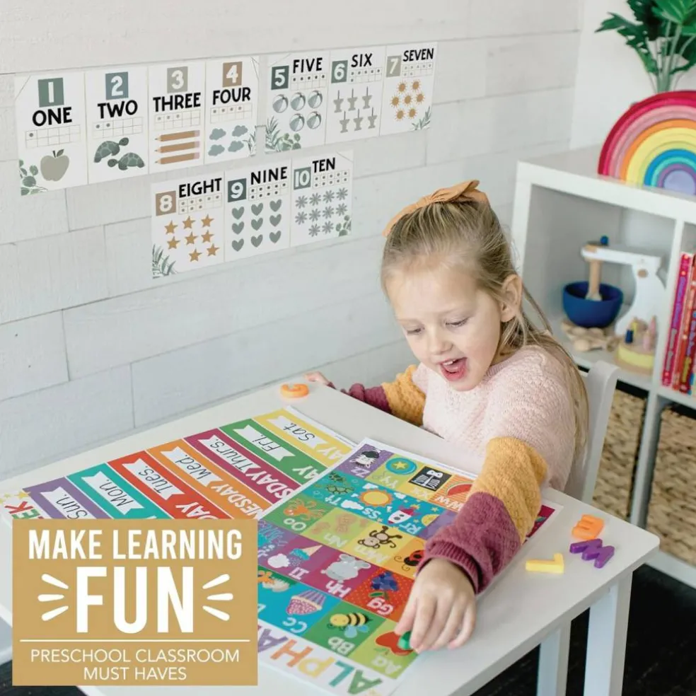 ABC Letters and Numbers Posters for Preschool and Kindergarten