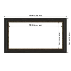 Accent Bronze Narrow Framed Dry Erase Magnetic Board