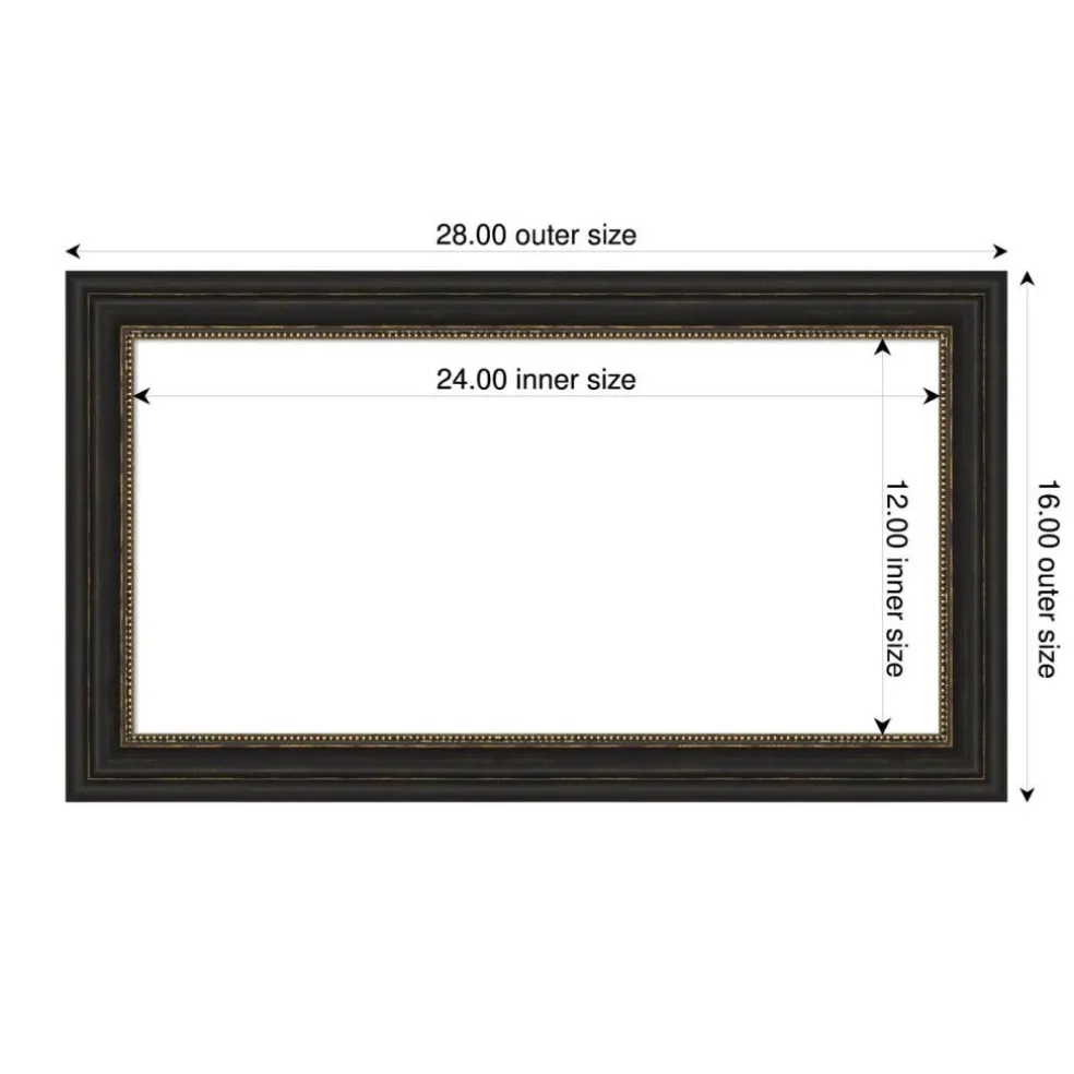Accent Bronze Narrow Framed Dry Erase Magnetic Board
