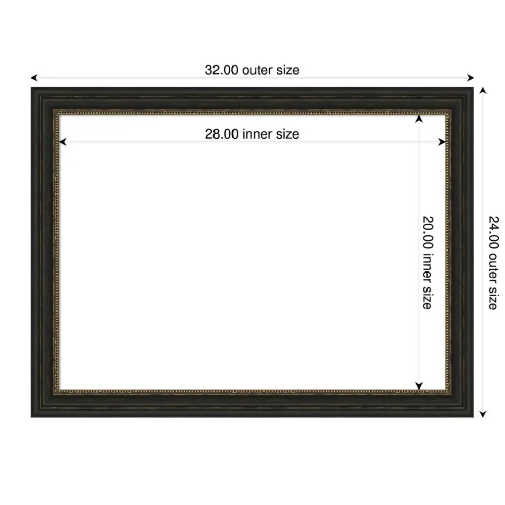 Accent Bronze Narrow Framed Dry Erase Magnetic Board