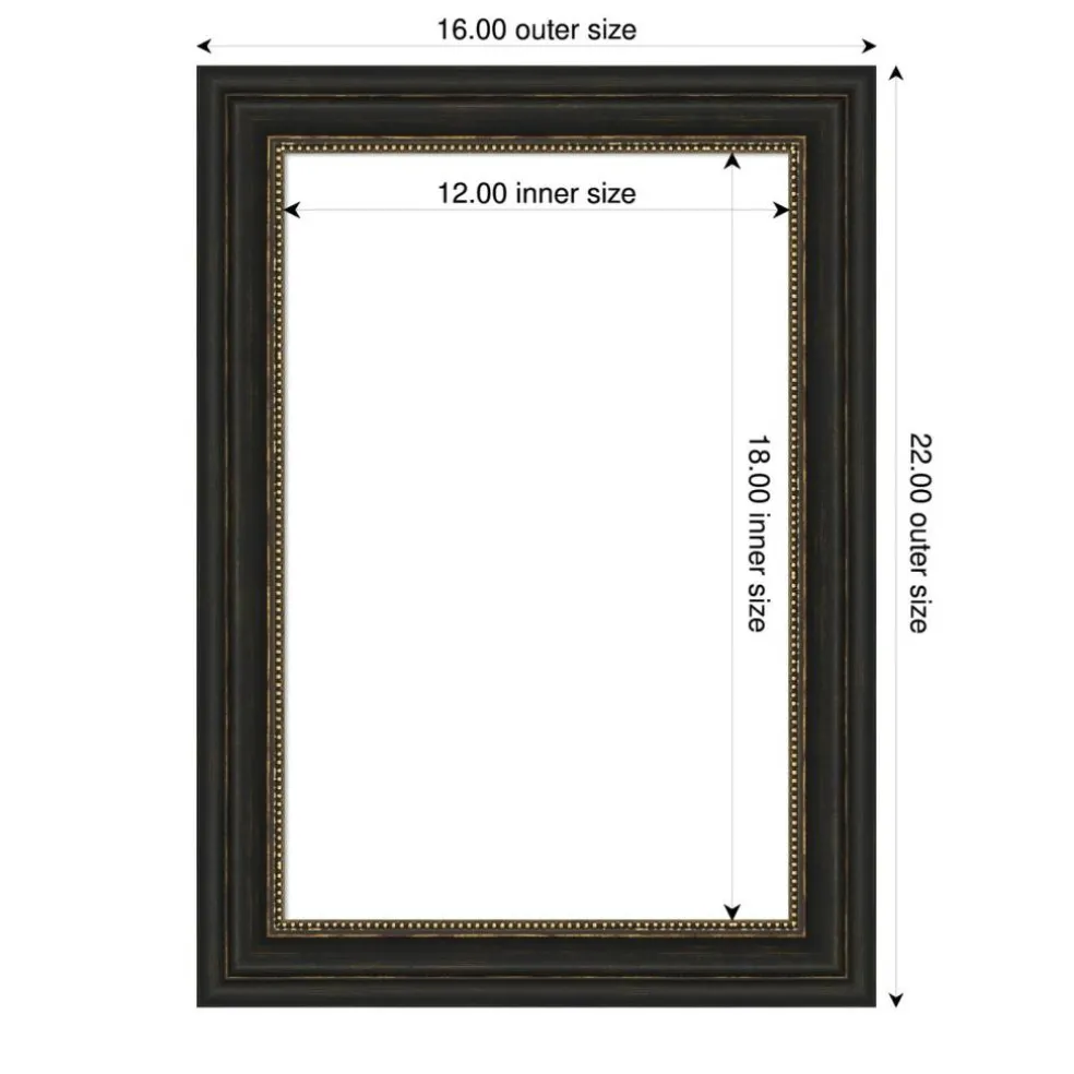 Accent Bronze Narrow Framed Dry Erase Magnetic Board