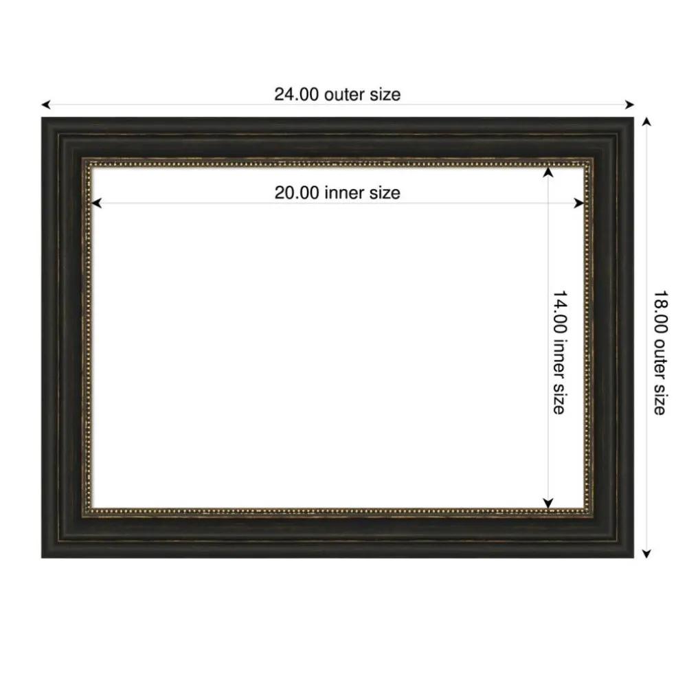 Accent Bronze Narrow Framed Dry Erase Magnetic Board