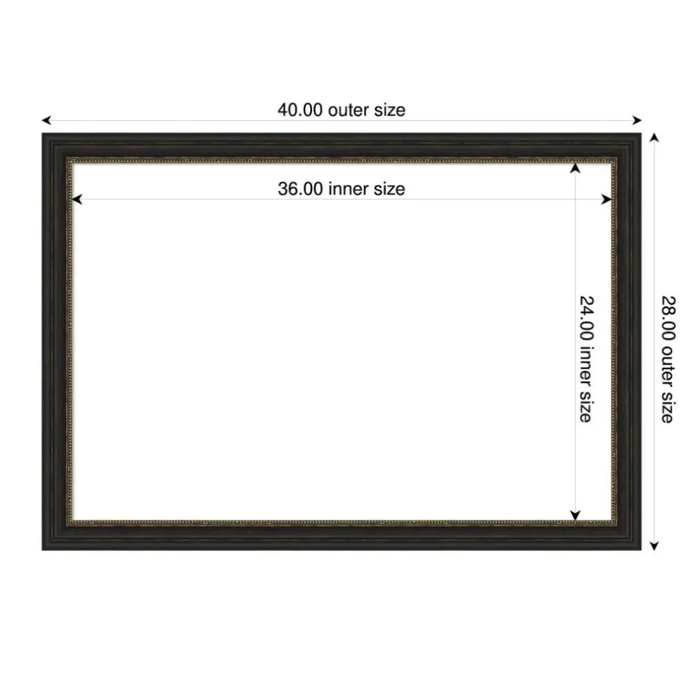 Accent Bronze Narrow Framed Dry Erase Magnetic Board