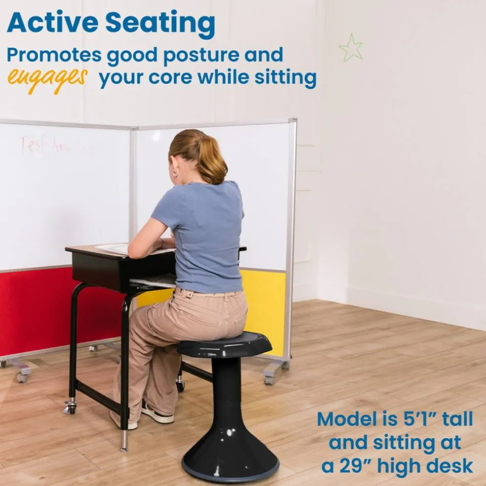 ACE Active Core Engagement Wobble Stool, Portable Flexible Seating, 18in Seat Height