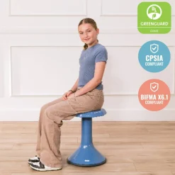 ACE Active Core Engagement Wobble Stool, Portable Flexible Seating, 18in Seat Height