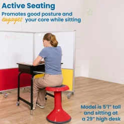 ACE Active Core Engagement Wobble Stool, Portable Flexible Seating, 18in Seat Height