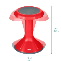 ACE Active Core Engagement Wobble Stool, Portable Flexible Seating, 18in Seat Height