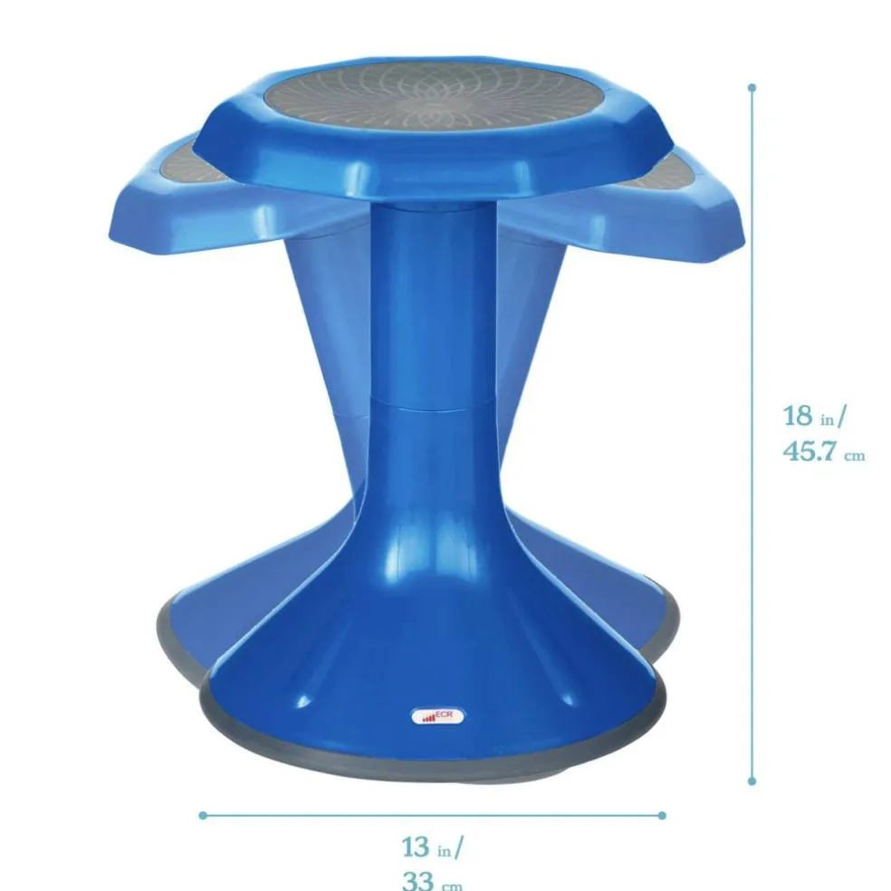 ACE Active Core Engagement Wobble Stool, Portable Flexible Seating, 18in Seat Height