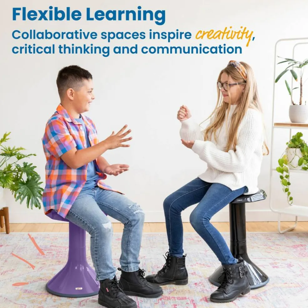 ACE Active Core Engagement Wobble Stool, Portable Flexible Seating, 18in Seat Height