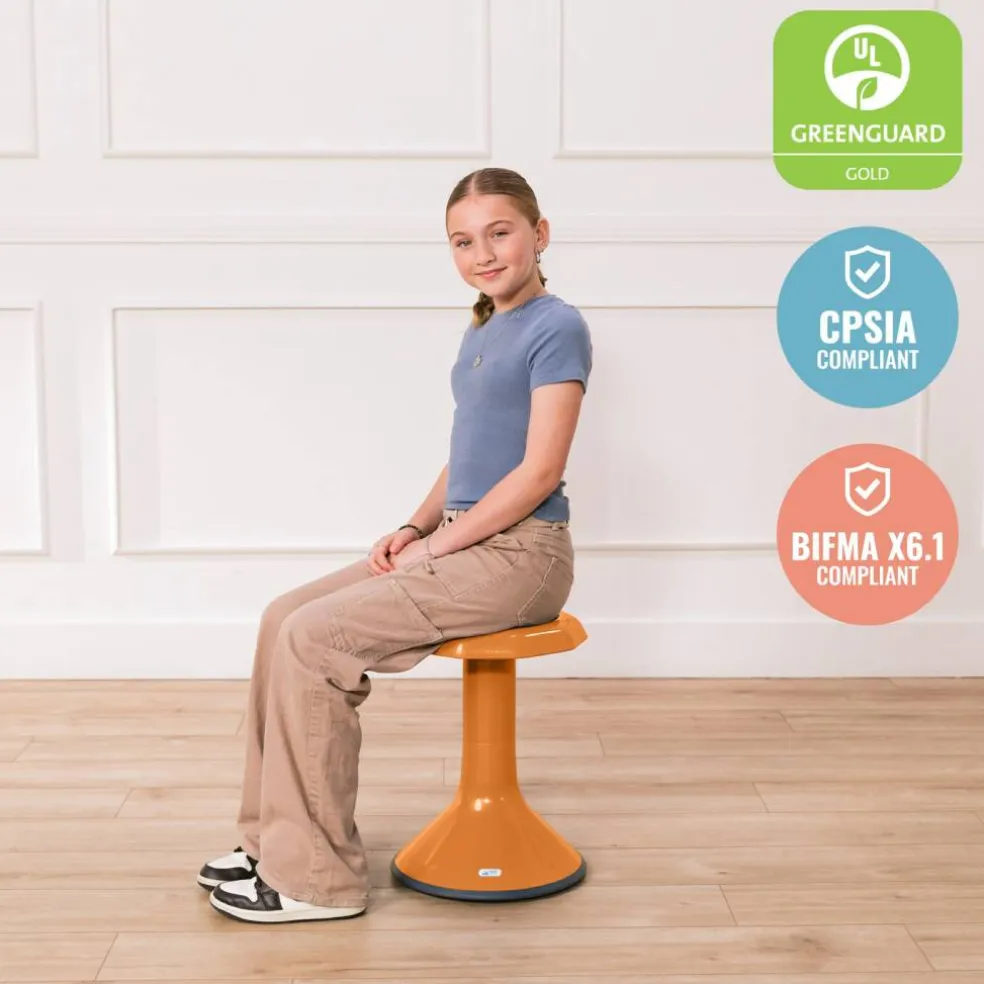 ACE Active Core Engagement Wobble Stool, Portable Flexible Seating, 18in Seat Height