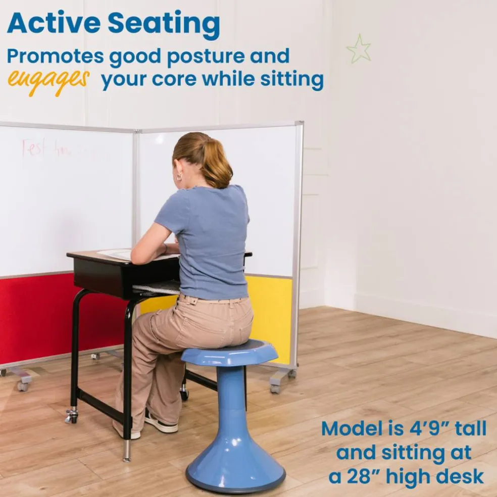 ACE Active Core Engagement Wobble Stool, Portable Flexible Seating, 18in Seat Height