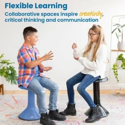 ACE Active Core Engagement Wobble Stool, Portable Flexible Seating, 18in Seat Height