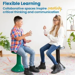 ACE Active Core Engagement Wobble Stool, Portable Flexible Seating, 18in Seat Height