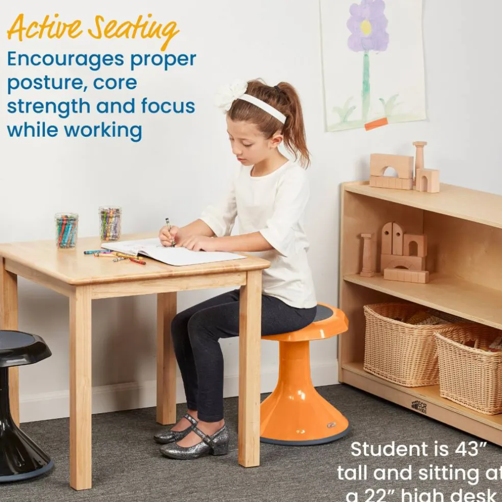 ACE Active Core Engagement Wobble Stool, Flexible Seating, 15in Seat Height