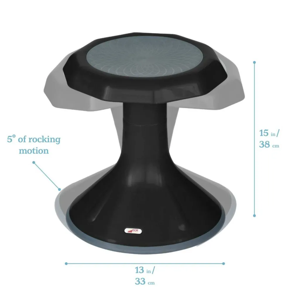 ACE Active Core Engagement Wobble Stool, Flexible Seating, 15in Seat Height