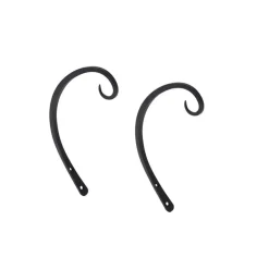 ACHLA Designs 9 in. Downcurled Bracket, Black - Pack of 2