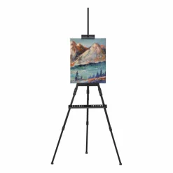 Adjustable Black Aluminum Floor Easel by Artist's Loft™