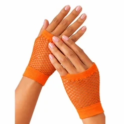 Adult Fingerless Costume Fishnet Gloves