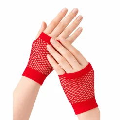 Adult Fingerless Costume Fishnet Gloves