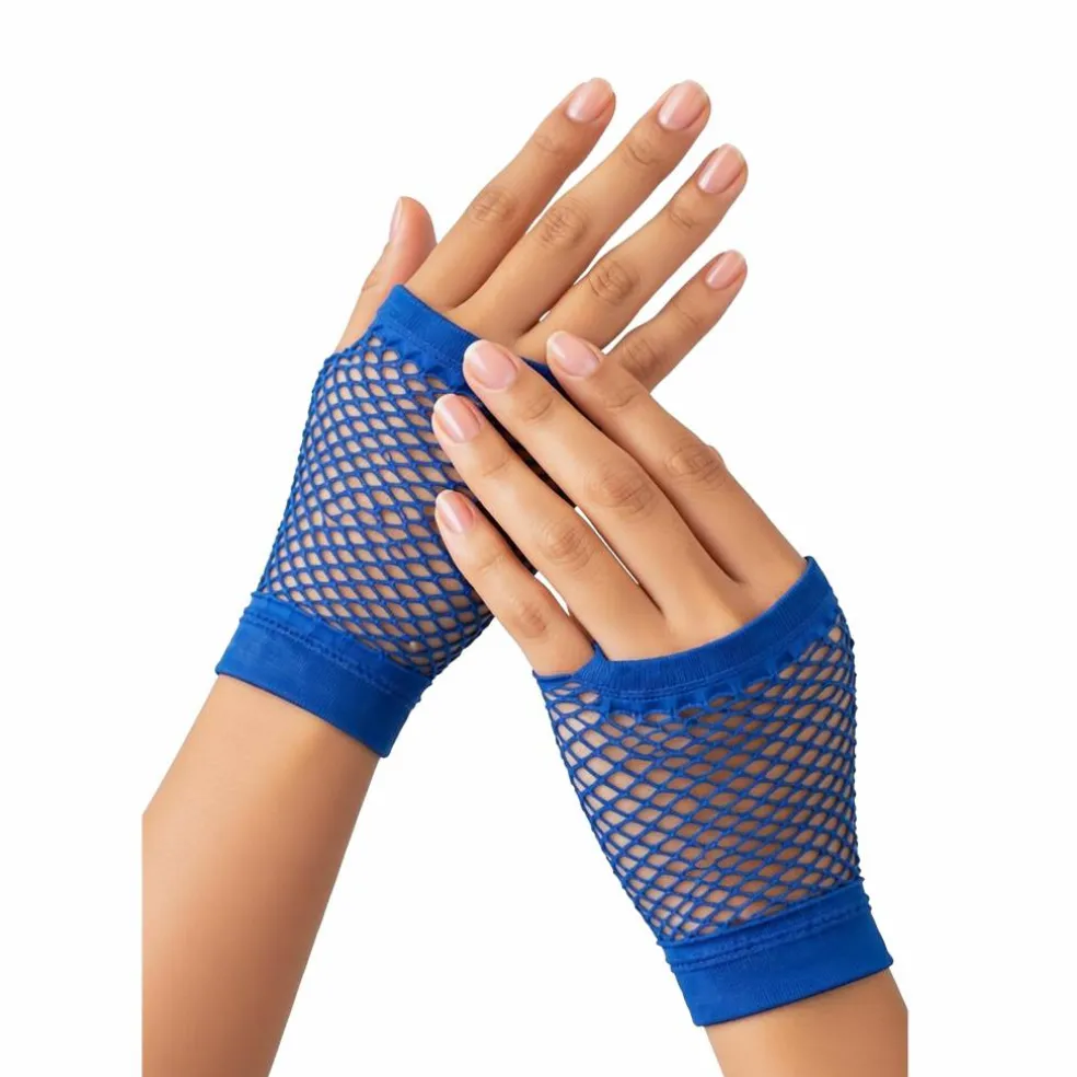 Adult Fingerless Costume Fishnet Gloves
