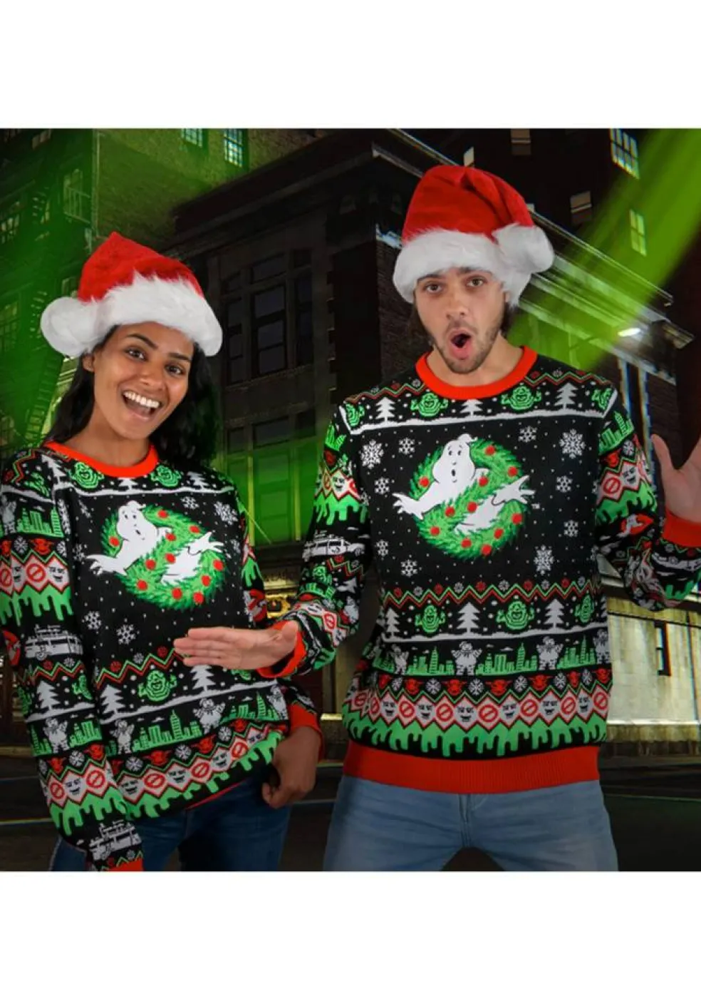 Adult Ghostbusters Ugly Christmas Sweater