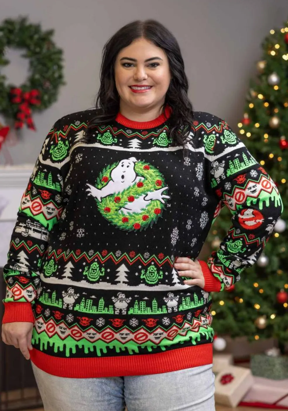 Adult Ghostbusters Ugly Christmas Sweater