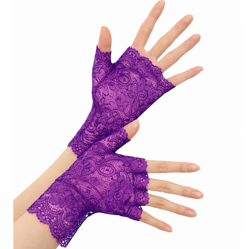 Adult Lace Fingerless Costume Gloves