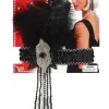 Adult Roaring 20's Deluxe Black and Silver Flapper Headband