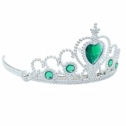 Adult Silver Plastic Costume Tiara with Gem