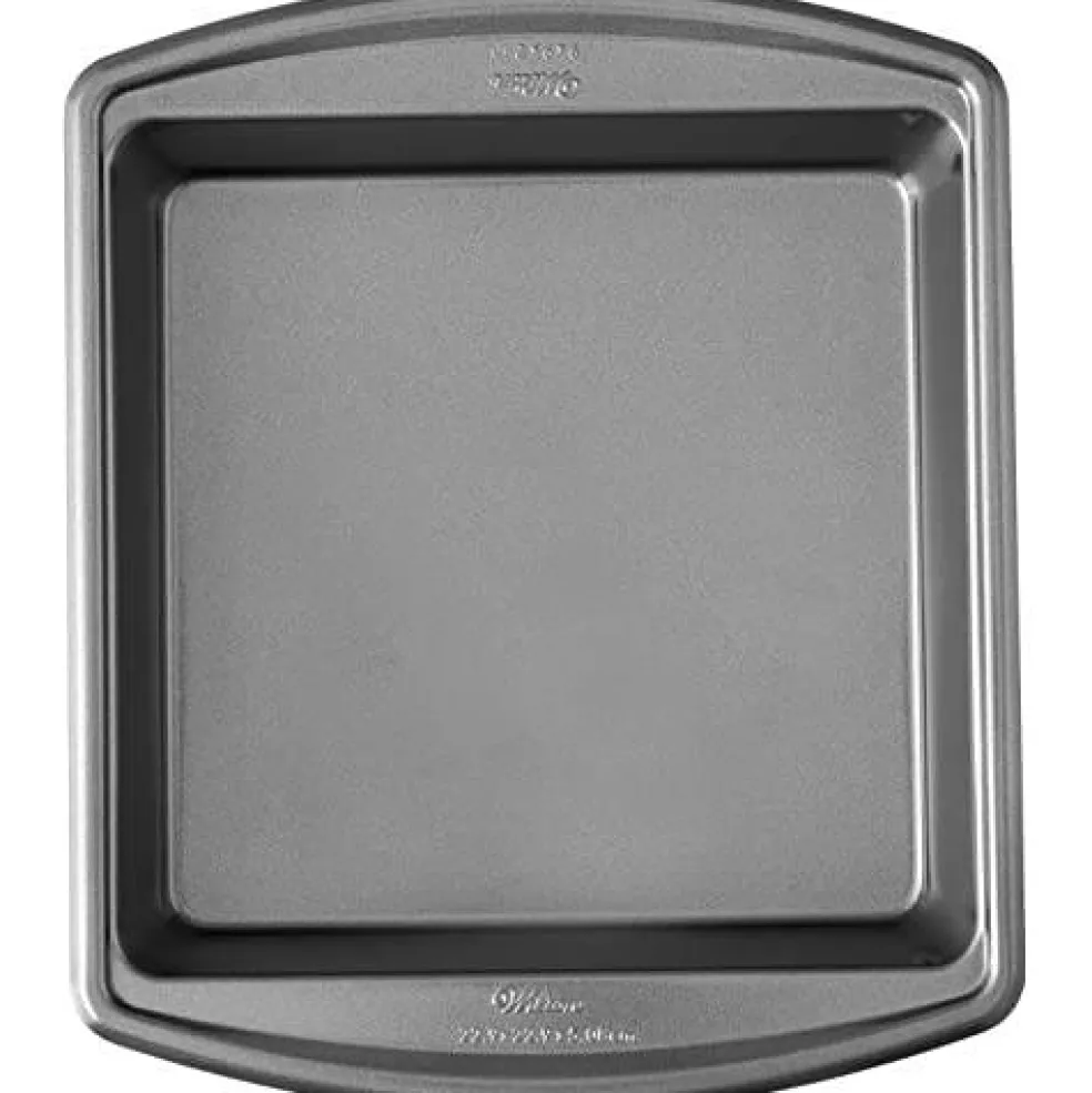 Advance Select Premium Non-Stick Square Cake Pan, 9 x 9-Inch, Steel, Silver