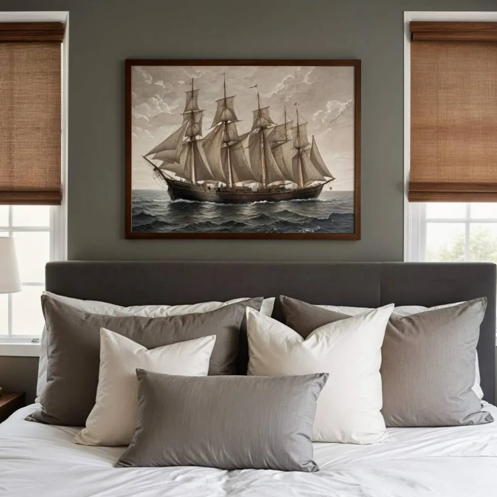 A1 Frame Brown Mahogany Finish Solid Pine Wood 23.5x33.25 Frame - Modern Wood A1 Picture Frame For A1 Size Artwork or Documents - Includes UV Acrylic Plexiglass, Foam Board Backing, Hardware