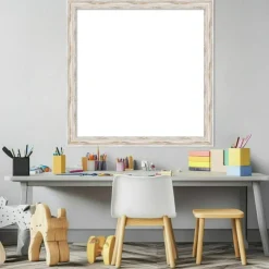 Alexandria White Wash Narrow Framed Dry Erase Magnetic Board