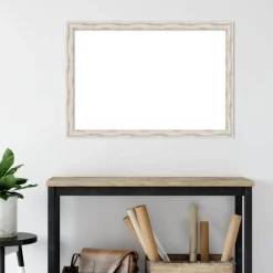Alexandria White Wash Narrow Framed Dry Erase Magnetic Board
