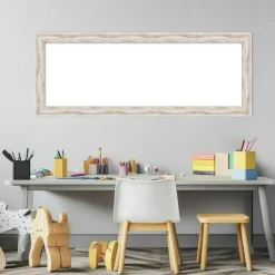 Alexandria White Wash Narrow Framed Dry Erase Magnetic Board