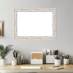 Alexandria White Wash Narrow Framed Dry Erase Magnetic Board