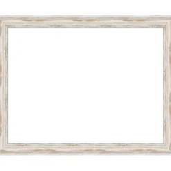 Alexandria White Wash Narrow Framed Dry Erase Magnetic Board