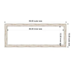 Alexandria White Wash Narrow Framed Dry Erase Magnetic Board