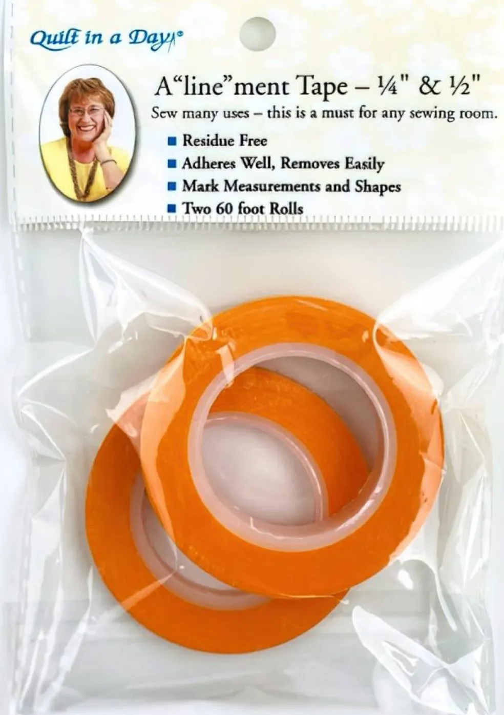 A'line'ment Tape - 1/4 inch & 1/2 inch by Quilt in a Day