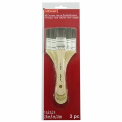 All Purpose Natural Bristle 3 Piece Brush Set by Craft Smartā¢