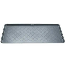 All Weather Boot Tray, Extra Large Size by Trimate -Water Resistant Plastic, Multi-Purpose for Shoes, Pet Feeding Trays, Garden-Mudroom Entryway, Garage, Indoor or Outdoor – Extra Large, 40”x20”(Grey)