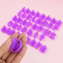 Alphabet & Number Fondant Cutter Set Purple Mini Molds 40 Pieces
