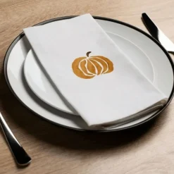 Altoona Design Guest/Cocktail Napkin Printed Airlaid Linen-Feel Disposable Hand Towels for Thanksgiving Fall Holiday Party Buffet & Dinner