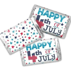 AmandaCreation 4th of July Party Mini Candy Bar Wrappers 45 Pieces
