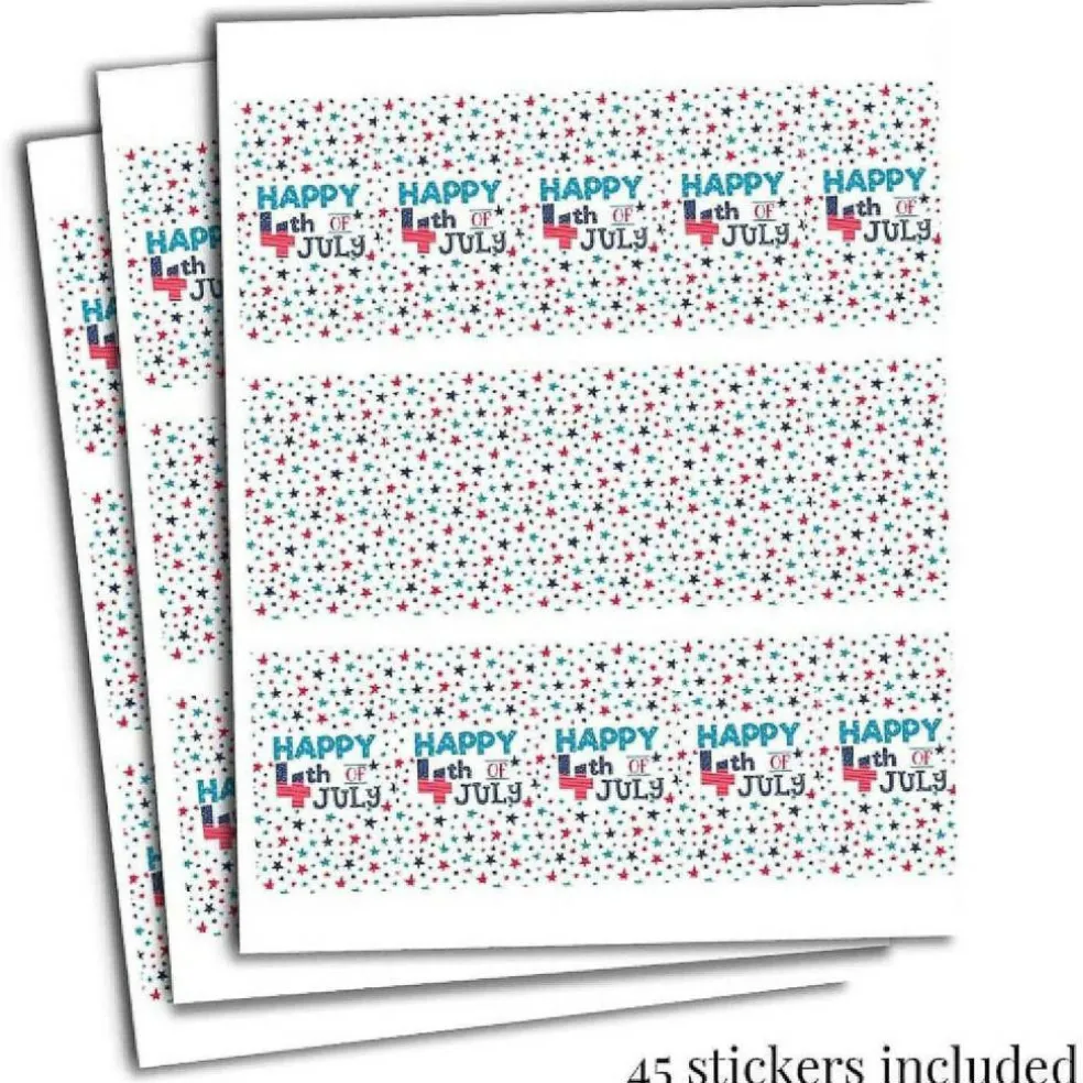 AmandaCreation 4th of July Party Mini Candy Bar Wrappers 45 Pieces