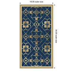 Amanti Art Framed Fabric Pinboard 18 x 34 Printed Bulletin Board for Use as a Vision Board or Wall Organization