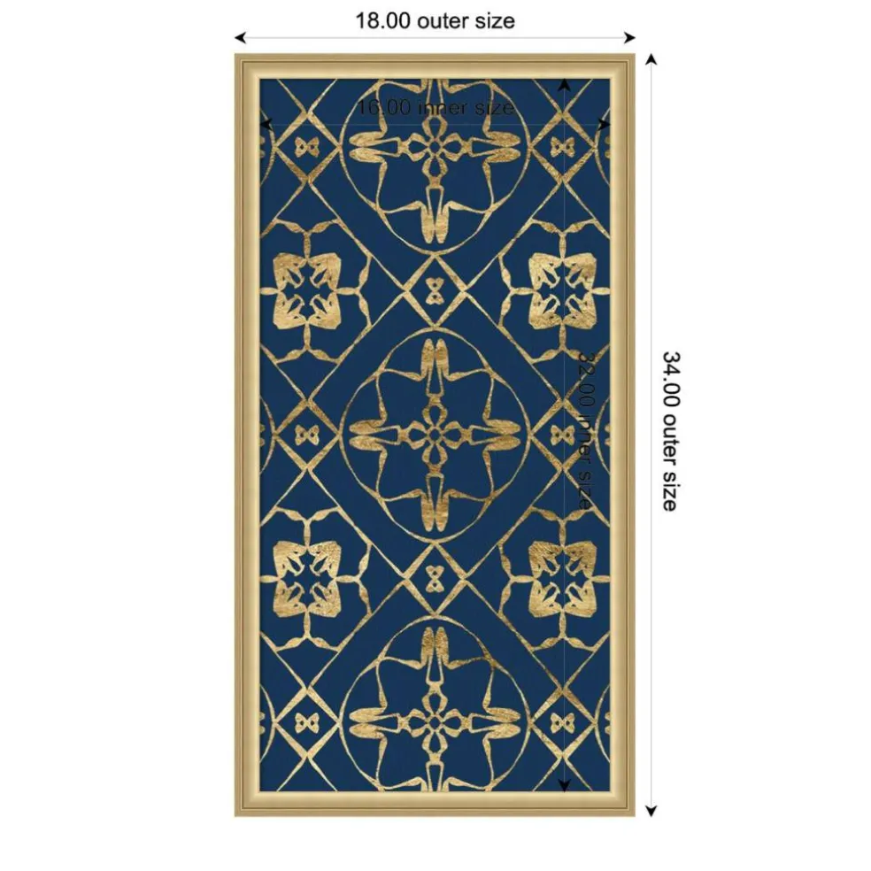 Amanti Art Framed Fabric Pinboard 18 x 34 Printed Bulletin Board for Use as a Vision Board or Wall Organization