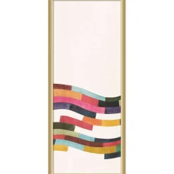 Amanti Art Framed Fabric Pinboard Retro Color Chart Printed Bulletin Board for Use as a Vision Board or Wall Organization