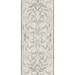 Amanti Art Framed Fabric Pinboard 17 x 41 Muted Symmetry of Leaf Patterns Printed Bulletin Board for Use as a Vision Board or Wall Organization