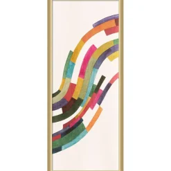 Amanti Art Framed Fabric Pinboard Rainbow Brick Road II Printed Bulletin Board for Use as a Vision Board or Wall Organization