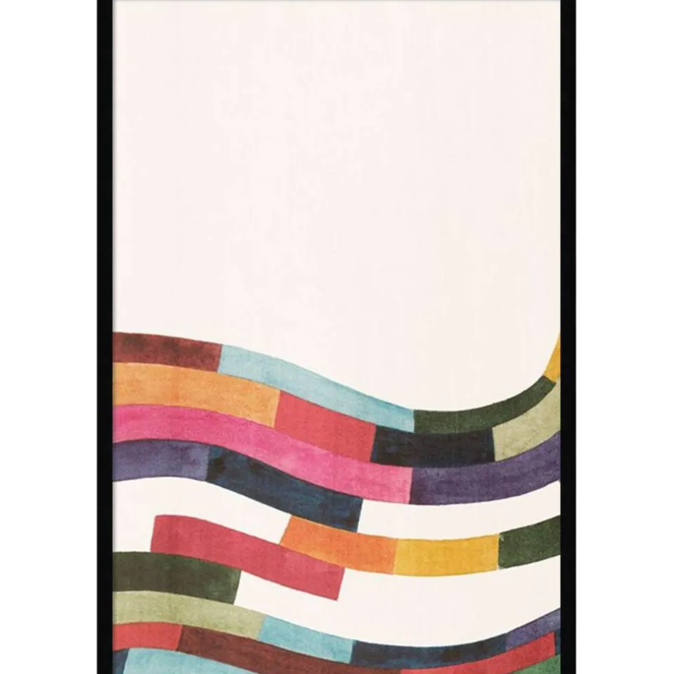 Amanti Art Framed Fabric Pinboard Rainbow Brick Road II Printed Bulletin Board for Use as a Vision Board or Wall Organization